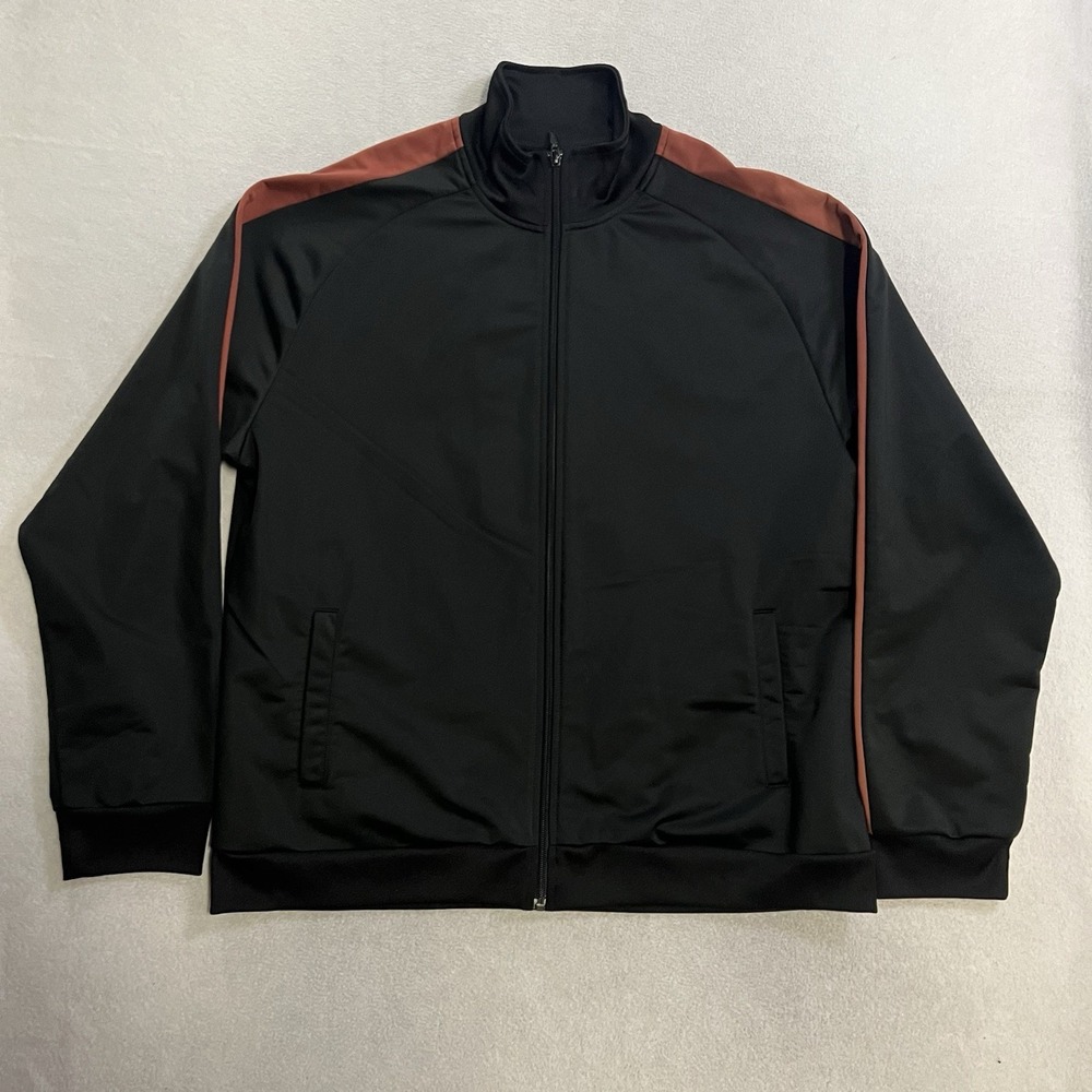 Vintage GAP Track Jacket Men's Size Large Black Full Zip Long Sleeve Y2K